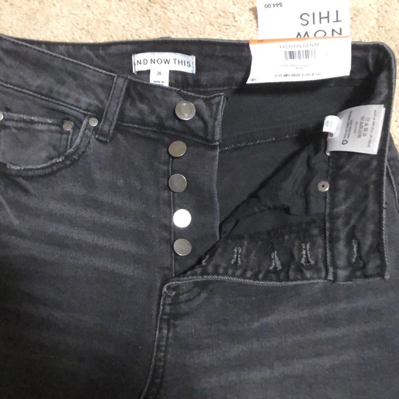 Macy’s dark grey cropped highrise jeans - Picture 3 of 5